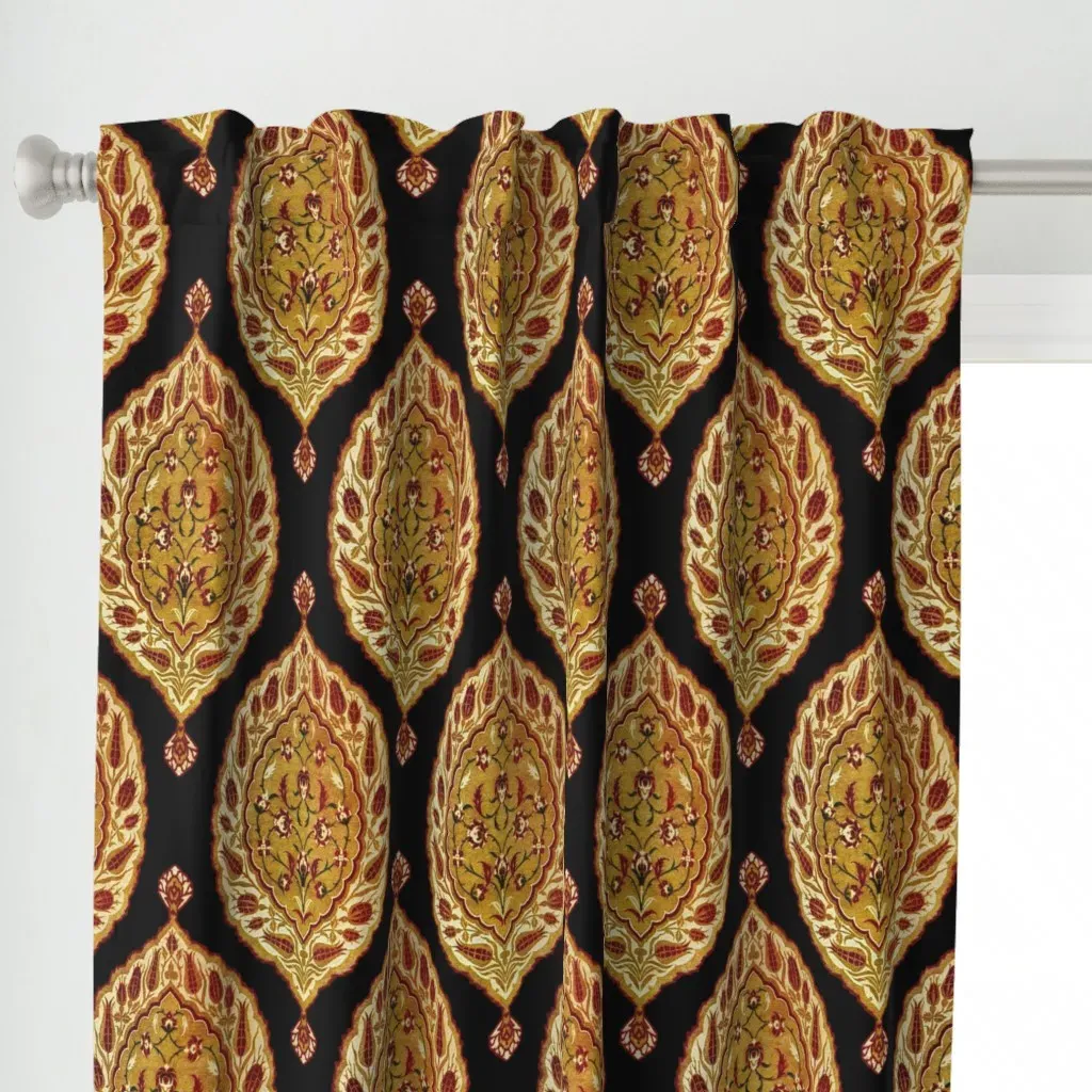 Turkish Delight Curtain Panel - Gold alternate view