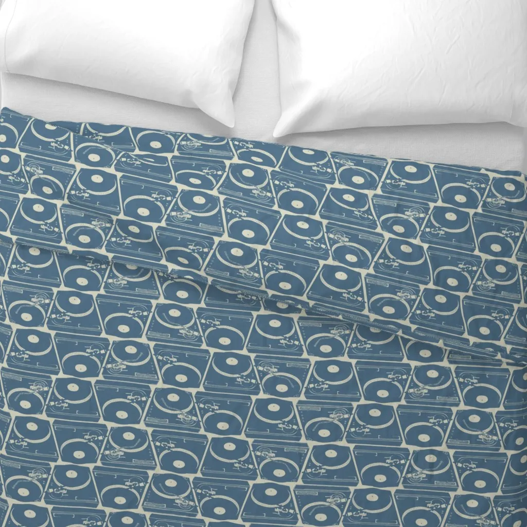Turntables Duvet Cover - Blue alternate view