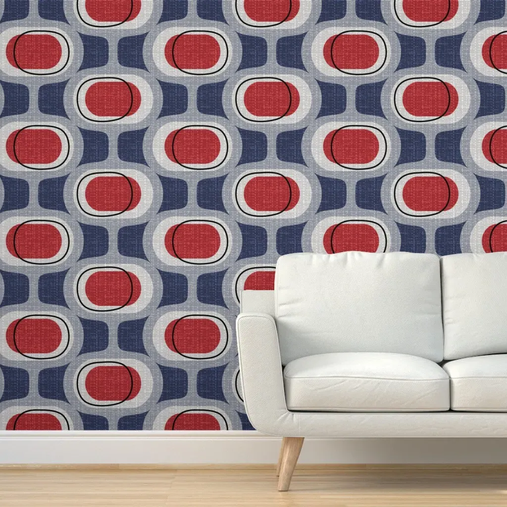 Tweedy Orbs Jumbo Peel and Stick Wallpaper - Red product