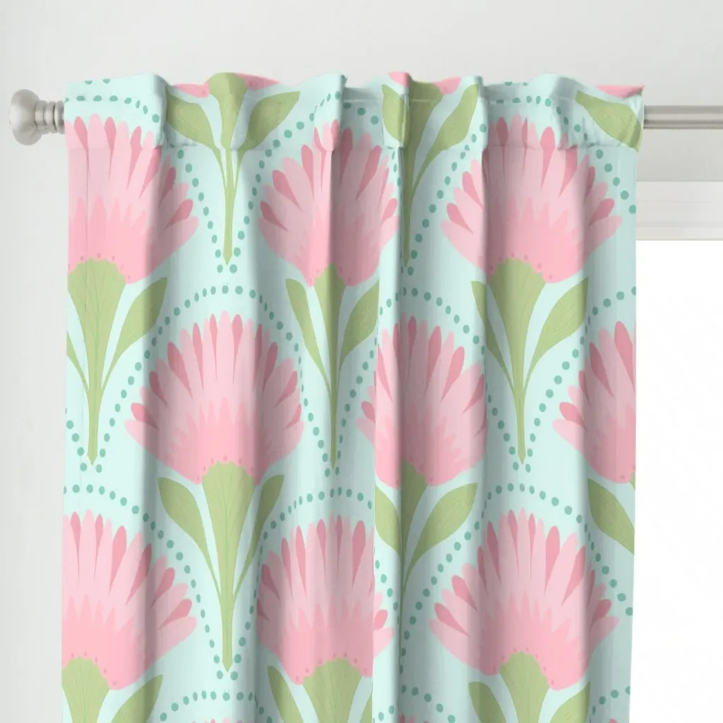 Tween Blooms Curtain Panel - Pink alternate view