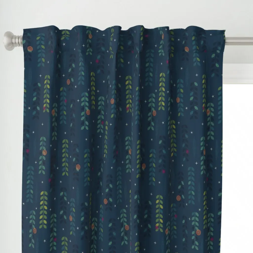 Twilight Canopy Curtain Panel - Teal alternate view