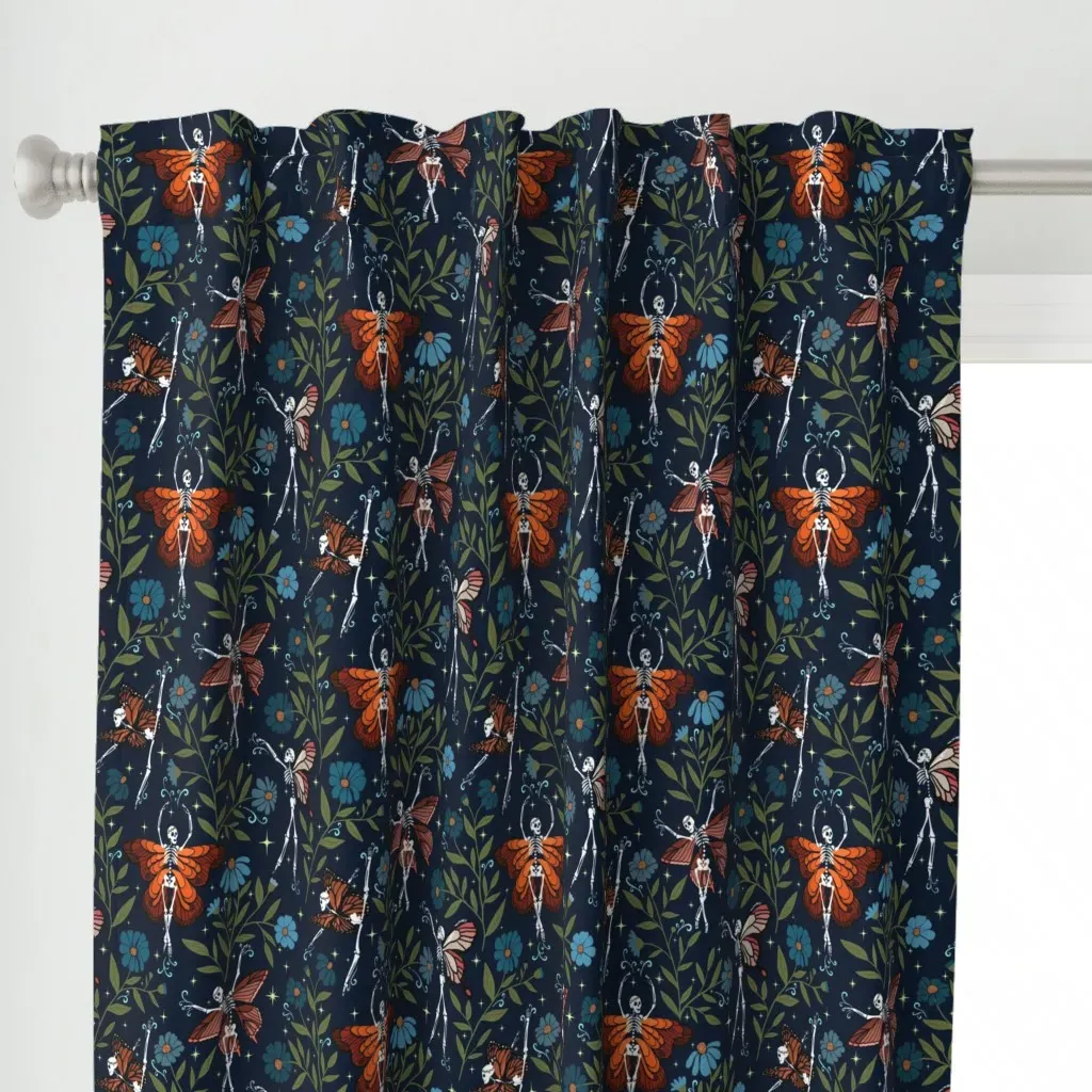 Twilight Dance Curtain Panel - Orange alternate view