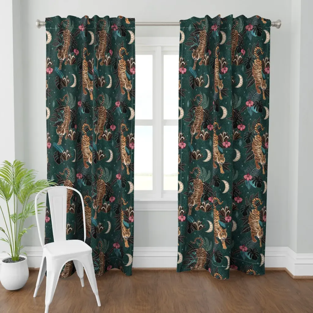 Tyger Tyger Tigers Curtain Panel - Orange product