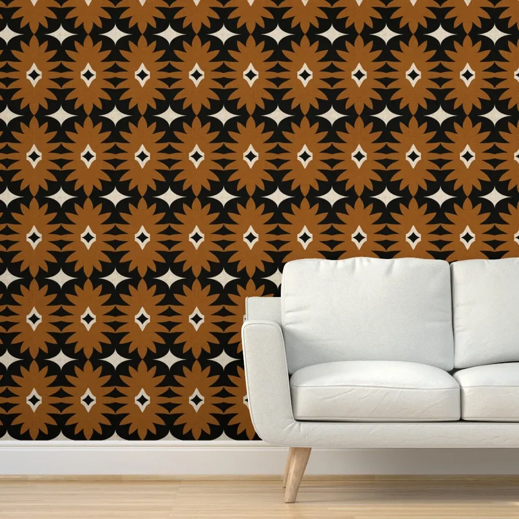 Ubu Stockholm Dark Peel and Stick Wallpaper - Terracotta product