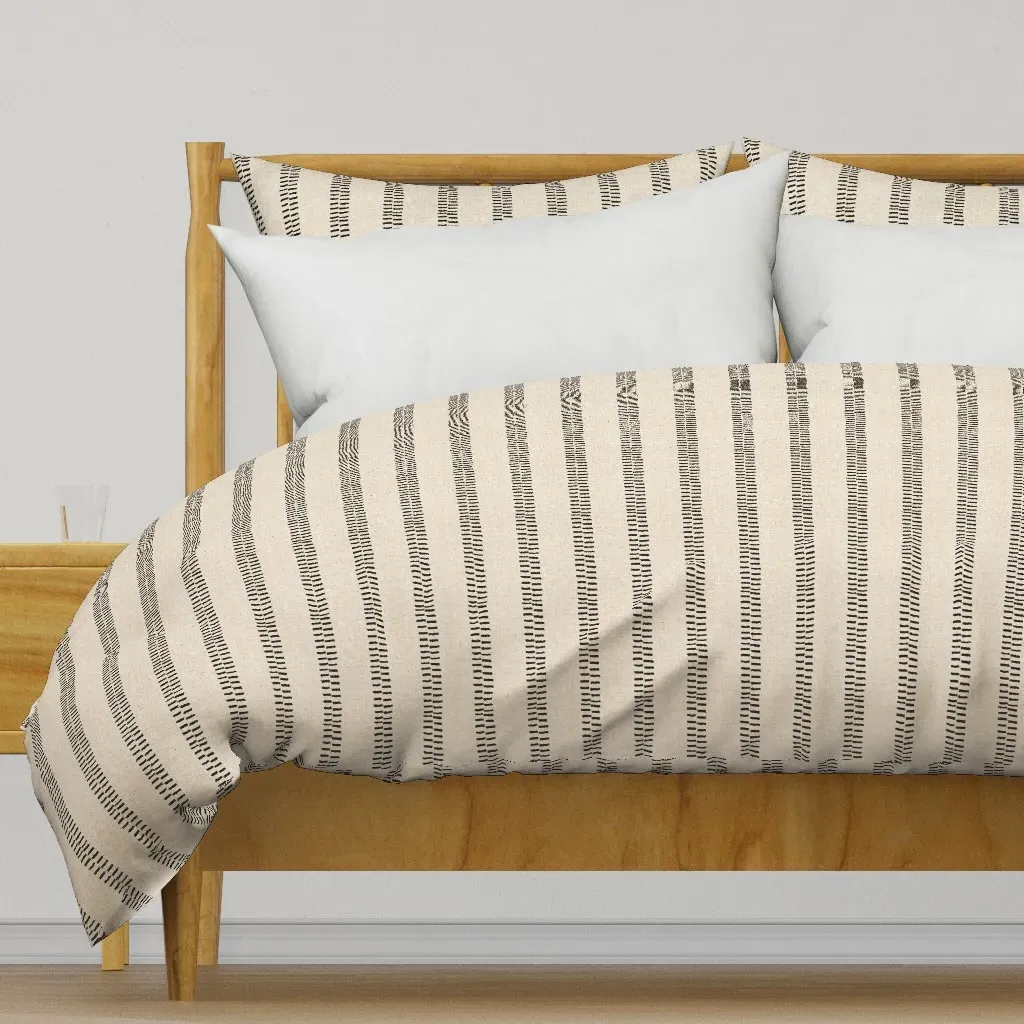 Ubu Stripe Linen Duvet Cover - Beige product