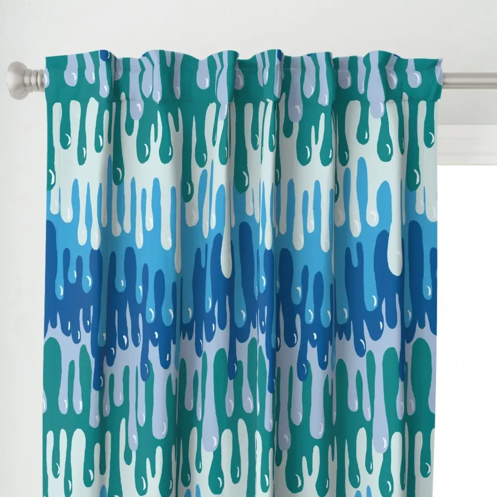 Ultra-Steady Drip Curtain Panel - Blue alternate view