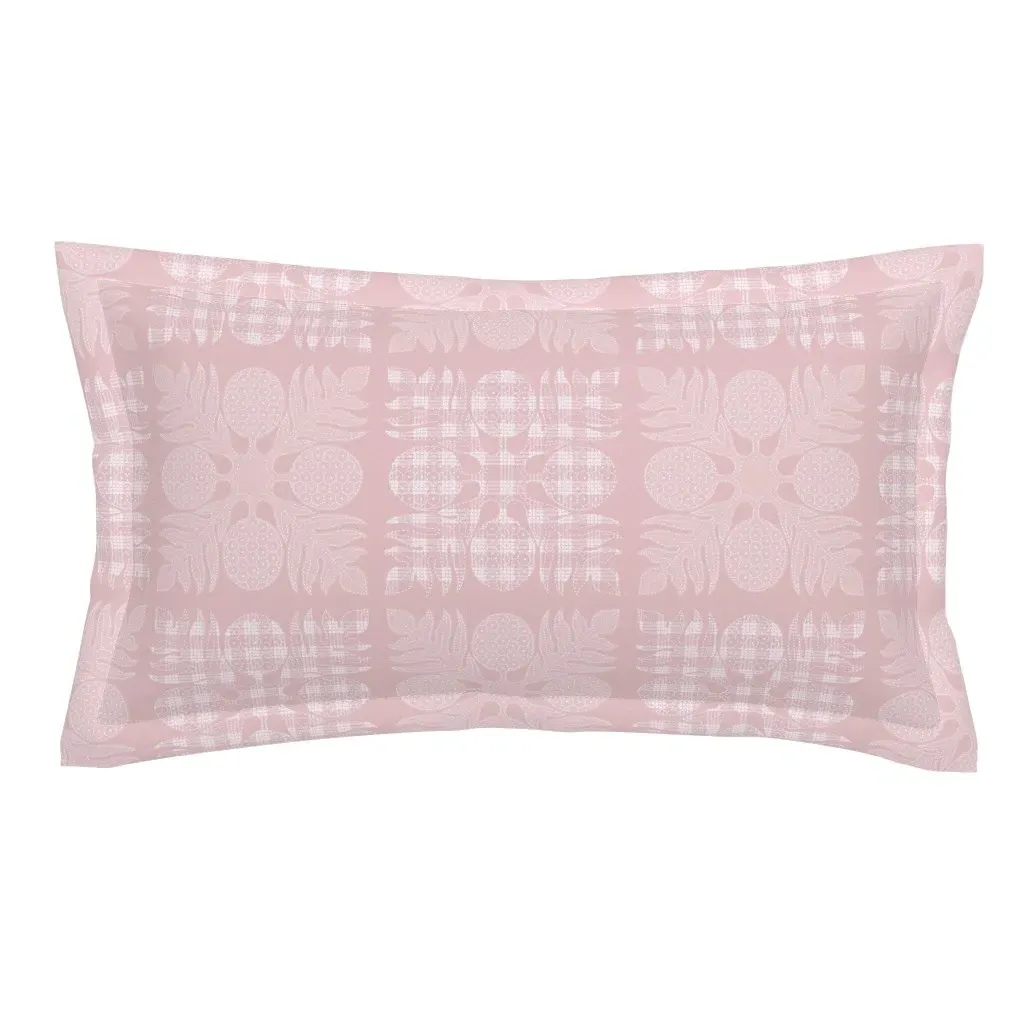 Ulu Light Blush Palaka King Pillow Sham - Pink product