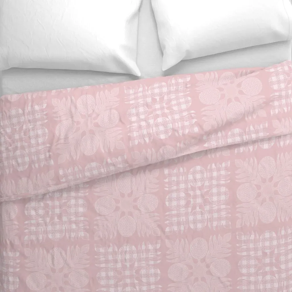 Ulu Light Blush Palaka Quilt Duvet Cover - Pink alternate view