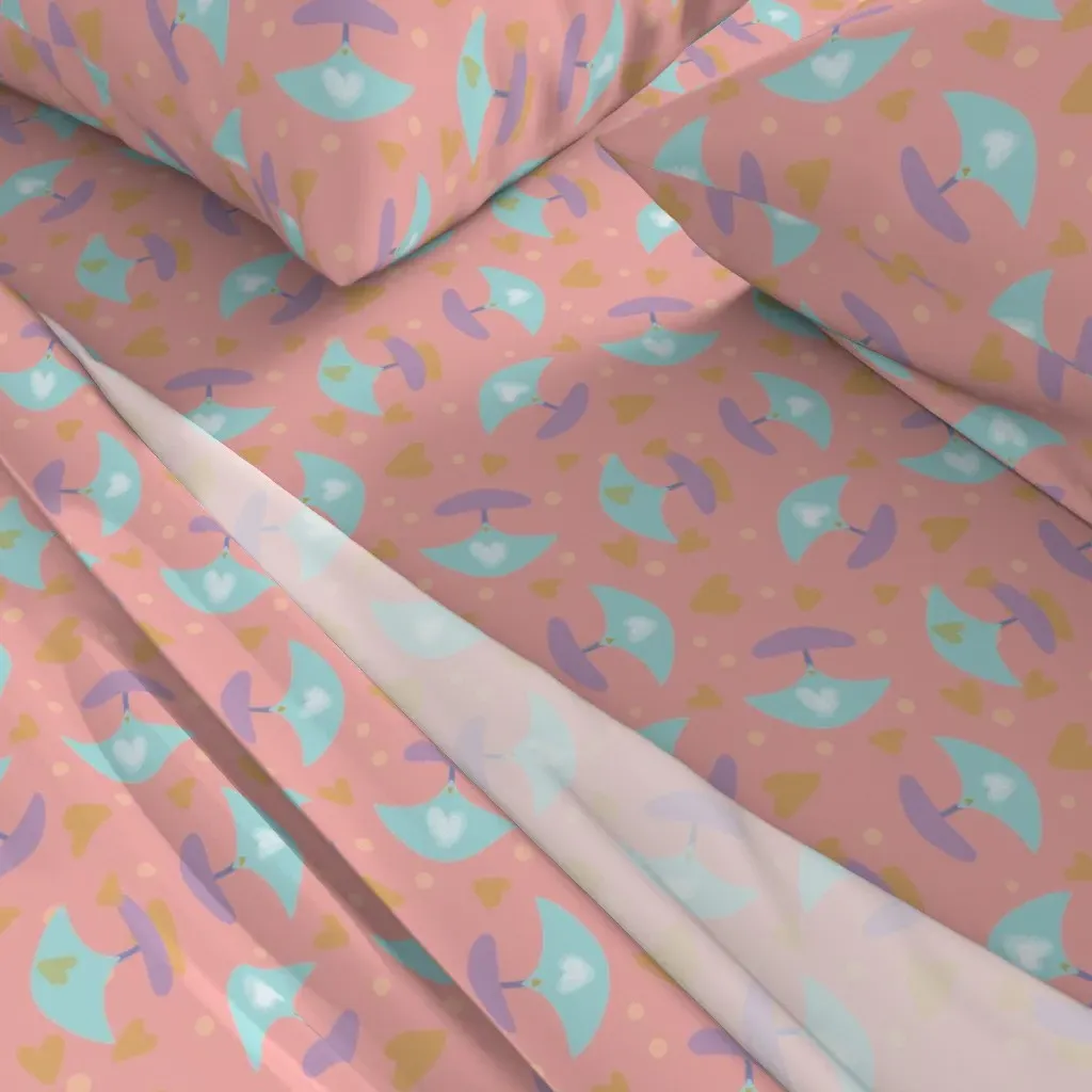 Uluit Love Twin Sheet Set - Light Blue alternate view