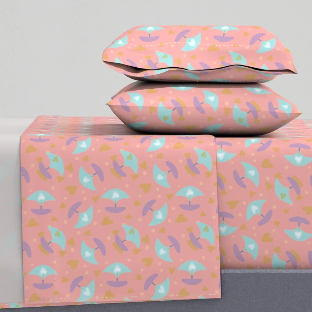Uluit Love Twin Sheet Set - Light Blue product