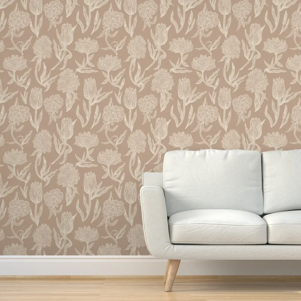 Umbria Dusk Trellis Peel and Stick Wallpaper - Beige product