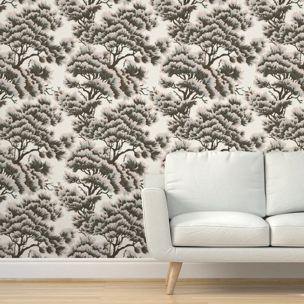 Umbria Dusk Woods Peel and Stick Wallpaper - Brown product