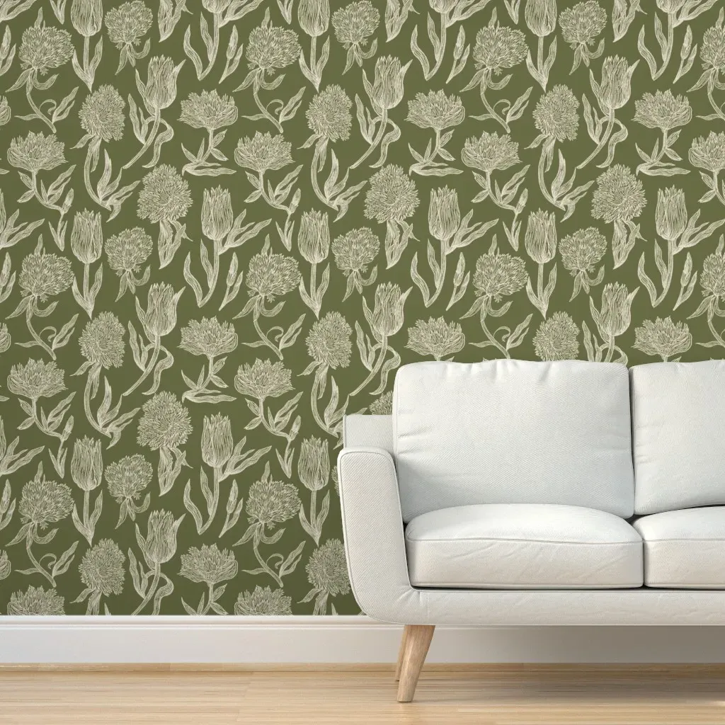 Umbria Golden Trellis Peel and Stick Wallpaper - Off-White product