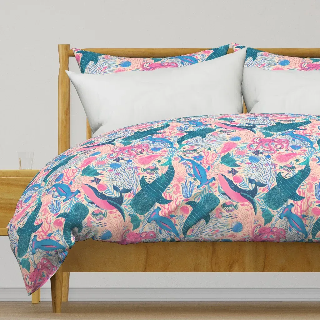 Under The Sea Duvet Cover - Pink product