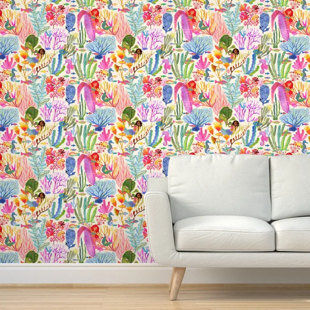 Underwater Magic Peel and Stick Wallpaper - Pink product