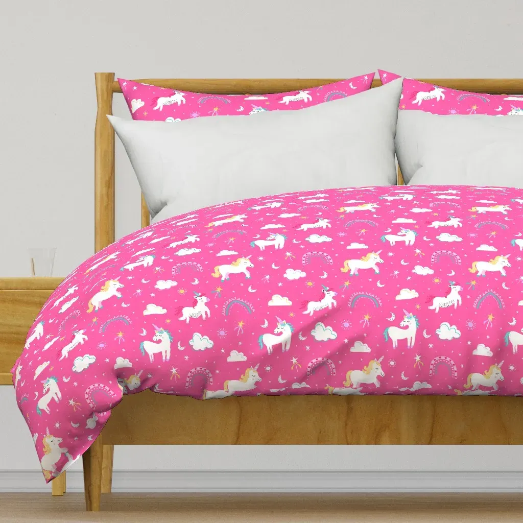 Unicorn Rainbows Magic Fantasy Duvet Cover - White product