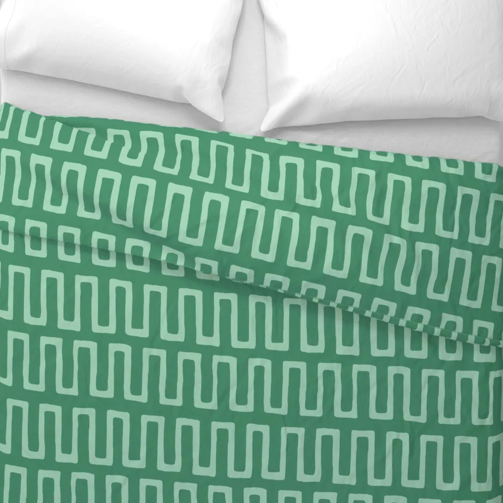 Urn In Jade Duvet Cover - Seafoam Green alternate view