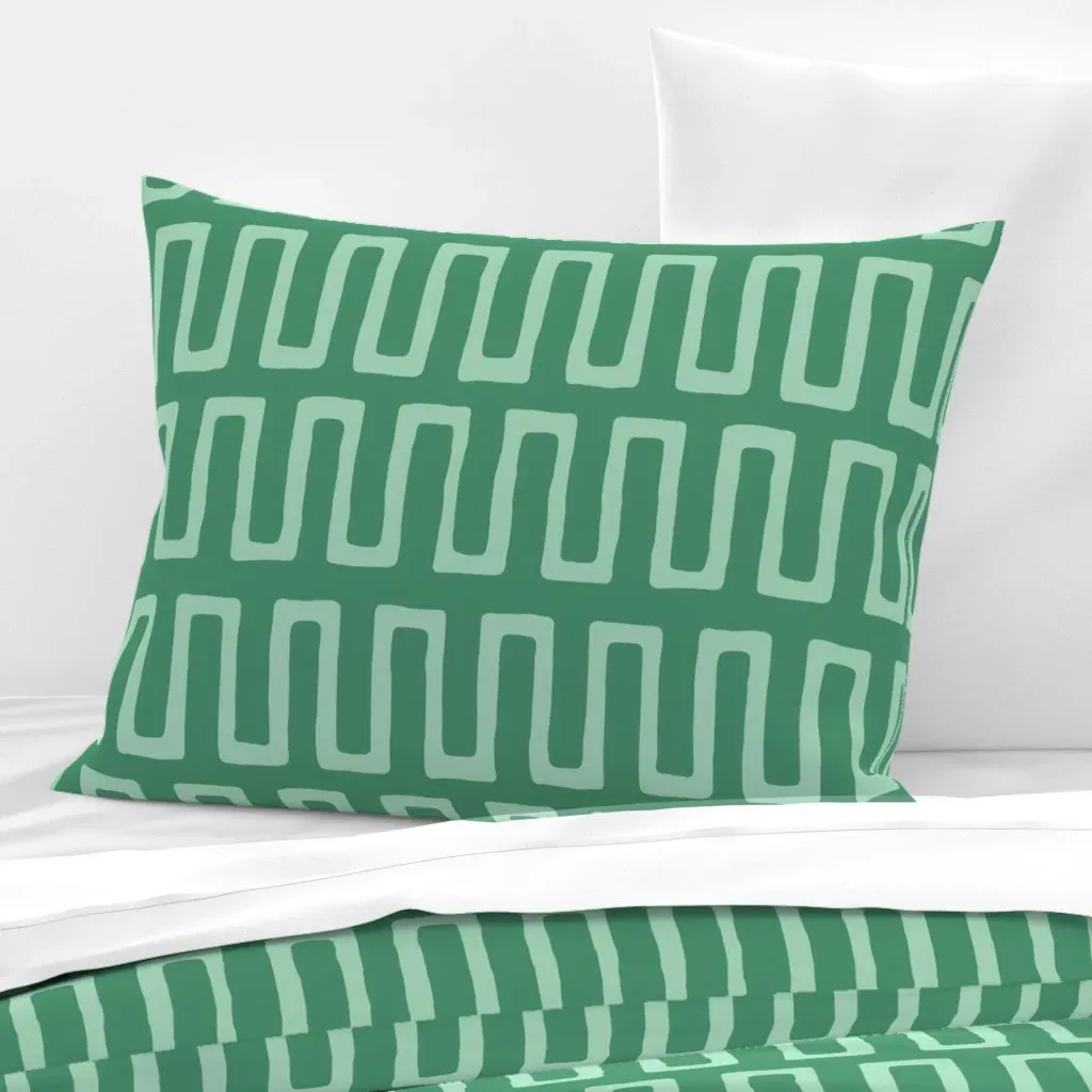 Urn In Jade Standard Knife Edge Cushion Cover - Seafoam Green, Cotton Sateen product