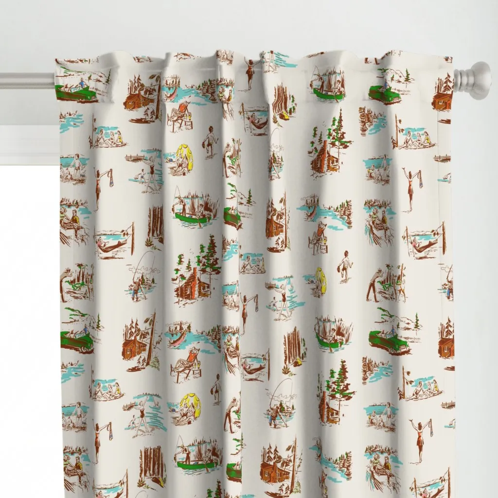 Vacation In Wonderful Curtain Panel - Beige alternate view