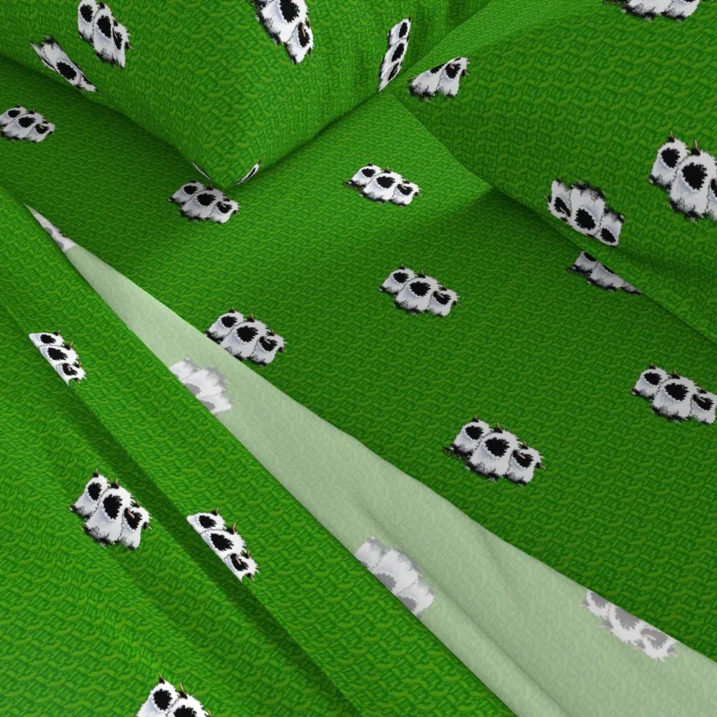 Valais Blacknose Sheep Queen Sheet Set - Green alternate view