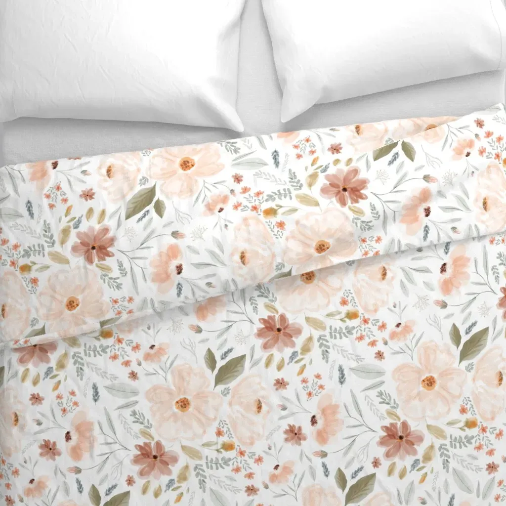 Valencia Gardens Duvet Cover - Peach alternate view