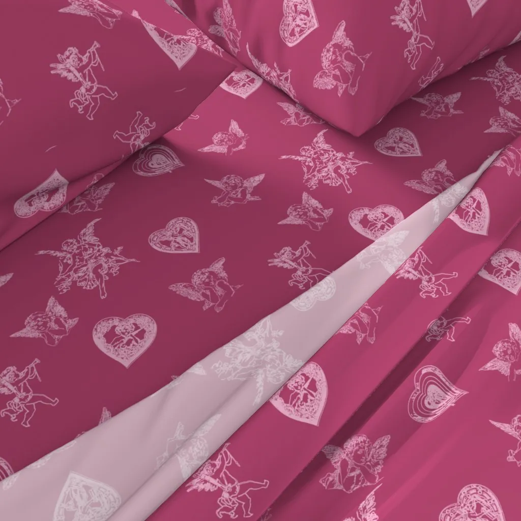 Valentine's Day Cupid's Heart King Size Sheet Set - Pink alternate view