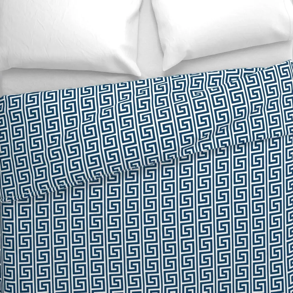 Valletta Stripes Prussian Duvet Cover - Navy Blue alternate view