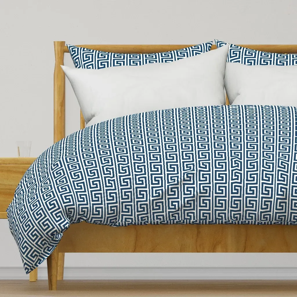 Valletta Stripes Prussian Duvet Cover - Navy Blue product