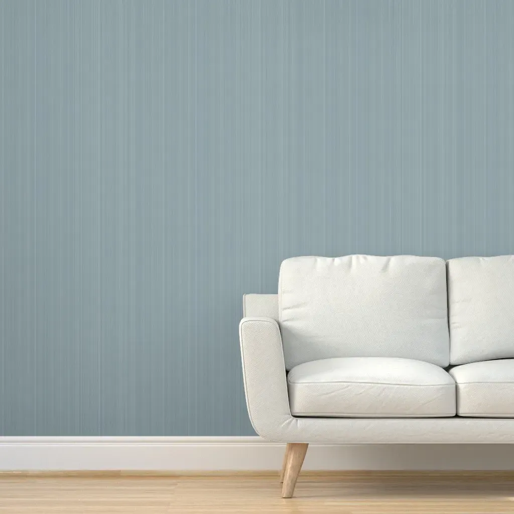 Van Courtland Blue Dragged Strie Peel and Stick Wallpaper - Light Gray product