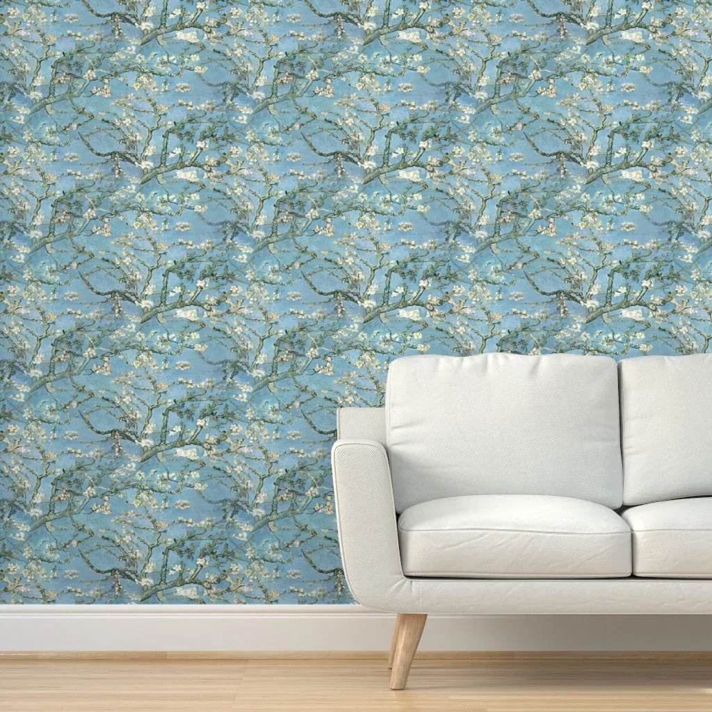 Van Gogh Almond Tree Blossom Peel and Stick Wallpaper - Blue product
