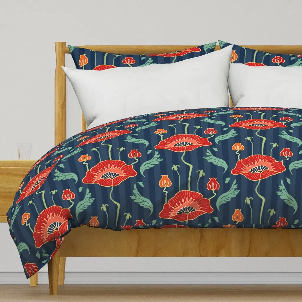 Variation No. 1 Big Art Duvet Cover - Red product