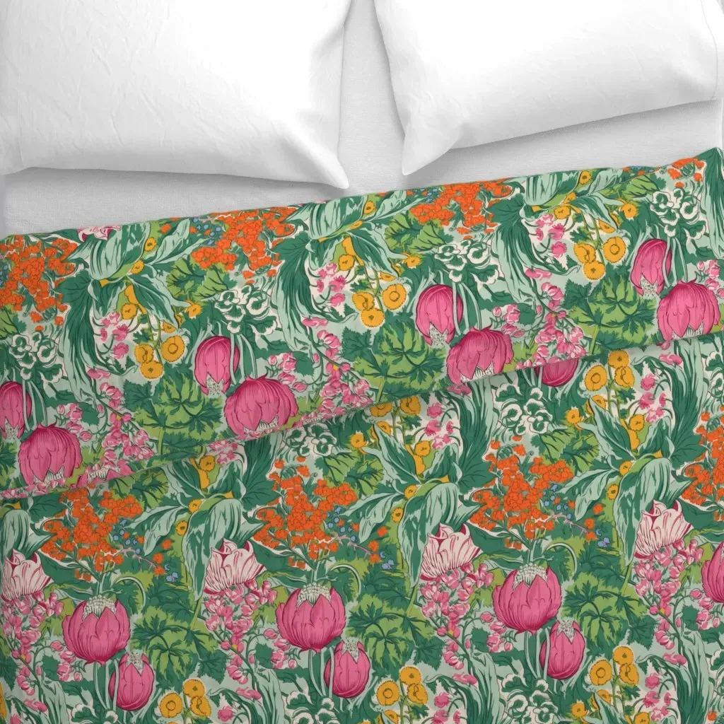 Veggie Garden 1 Duvet Cover - Pink alternate view