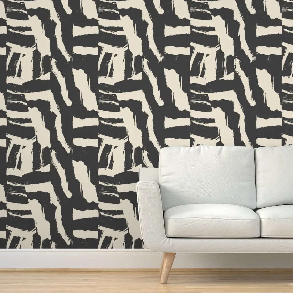 Veranda Abstract Peel and Stick Wallpaper - Beige product