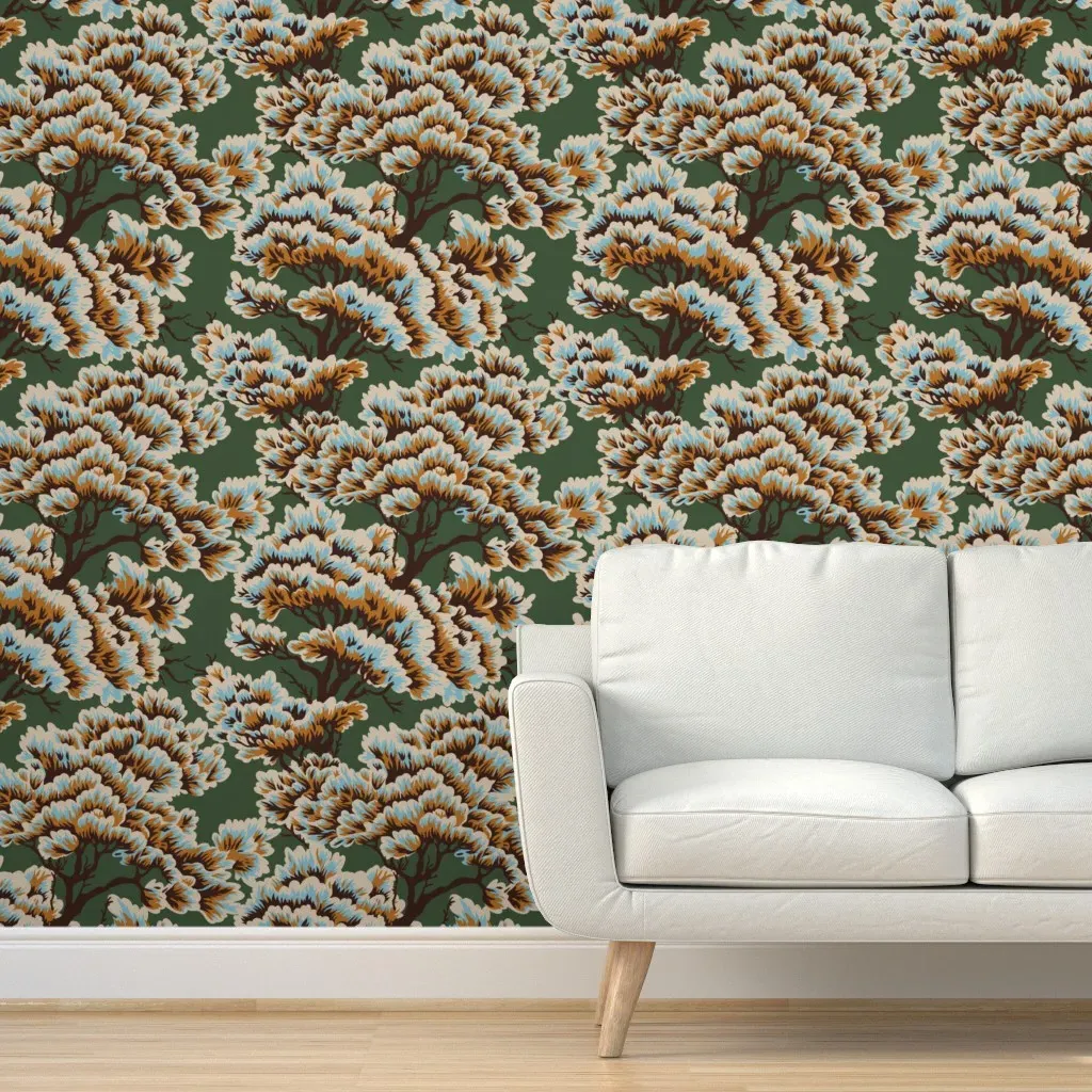 Veranda Green Woods Peel and Stick Wallpaper - Brown product