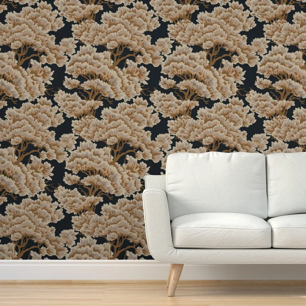 Veranda Night Woods Peel and Stick Wallpaper - Taupe product