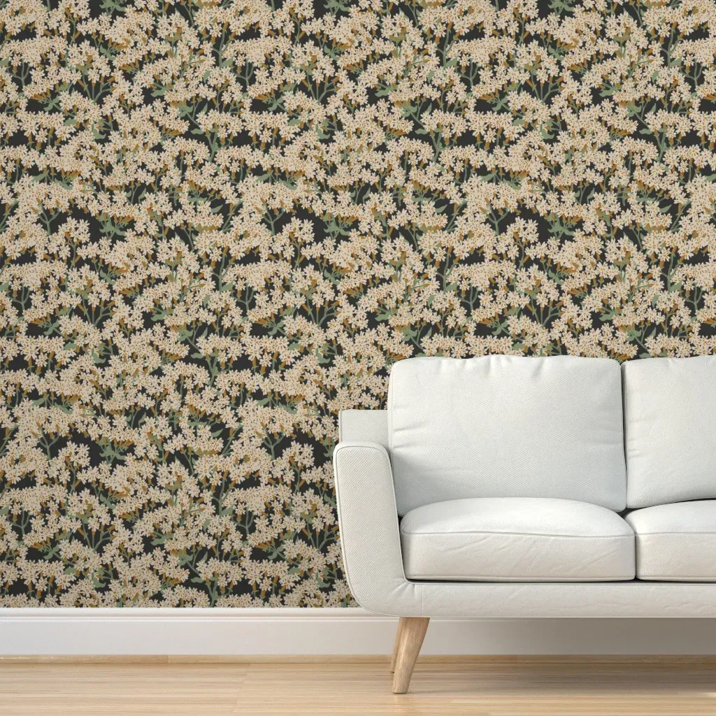 Verdant Meadow Peel and Stick Wallpaper - White product