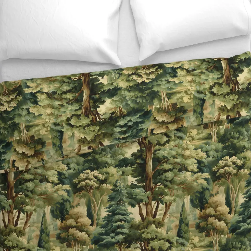 Verdure Royale Tapestry Duvet Cover - Green alternate view
