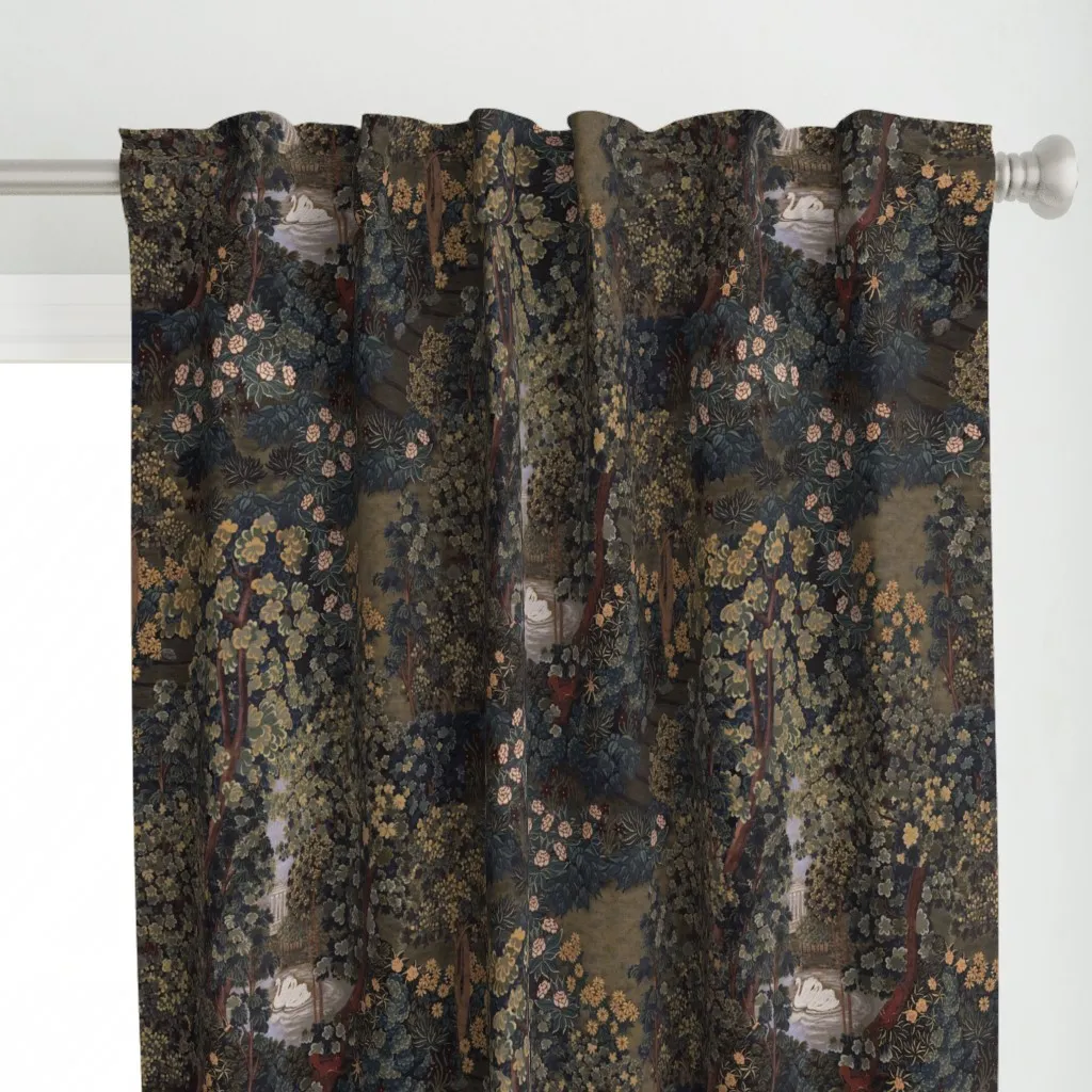 Verdure Tapestry Garden Curtain Panel - Green alternate view