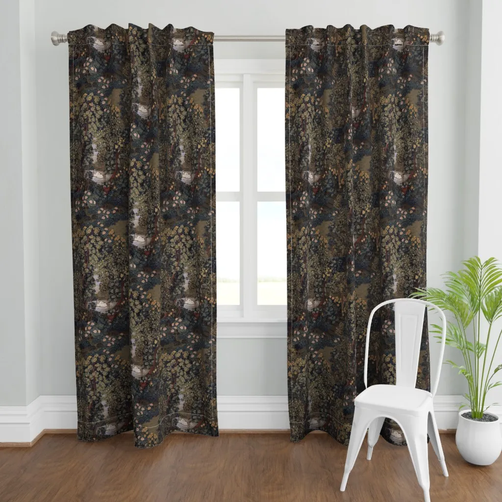 Verdure Tapestry Garden Curtain Panel - Green product