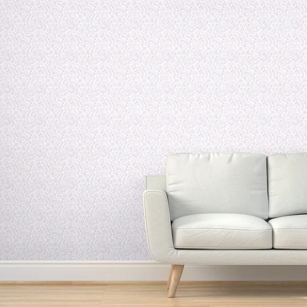 Veronica Lilac Peel and Stick Wallpaper - Blue, White product