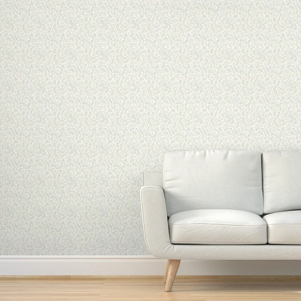 Veronica Peel and Stick Wallpaper - Blue Gray, Cream product