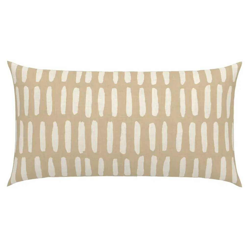Vertical Brush Strokes King Pillow Sham - Beige, Linen product