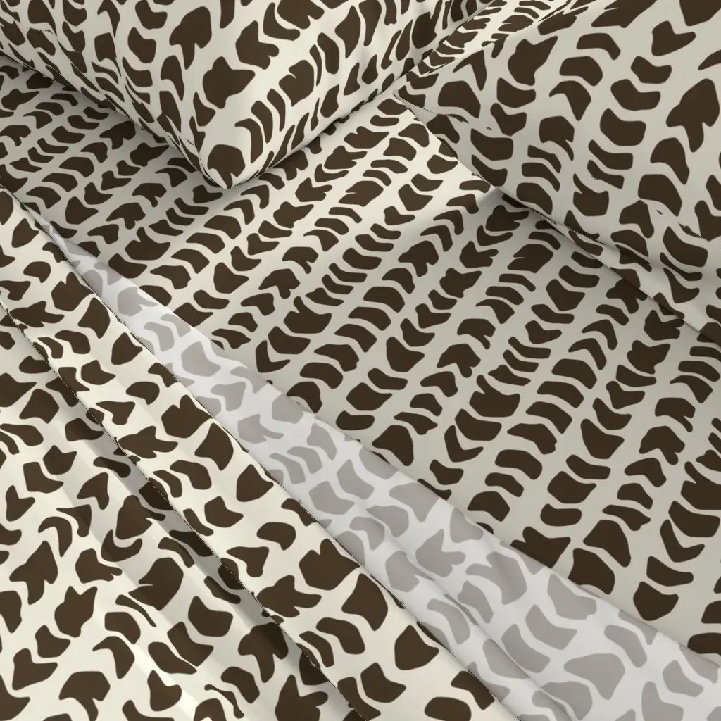 Vertical Hebrew Cone Shell King Size Sheet Set - Brown alternate view