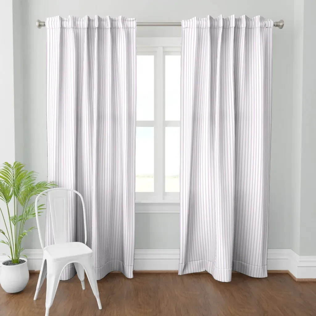 Vertical Lavender Lines Curtain Panel product