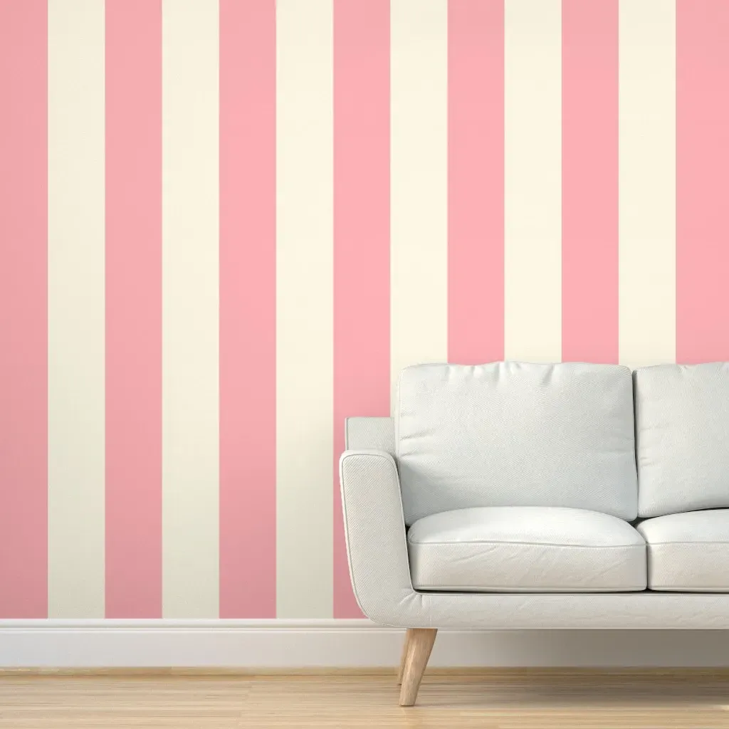 Vertical Lines Peel and Stick Wallpaper - Beige, Pink product
