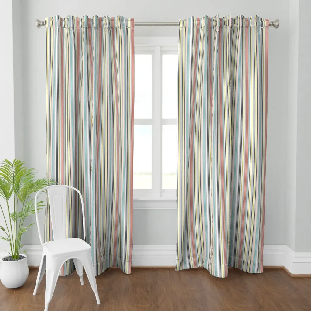 Vertical Preppy Cabana Curtain Panel - Gray product