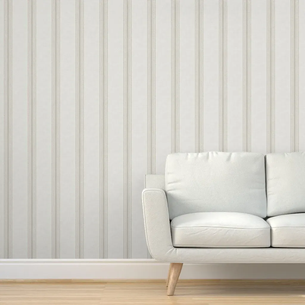 Vertical Stripe Peel and Stick Wallpaper - Beige, Latte Brown product