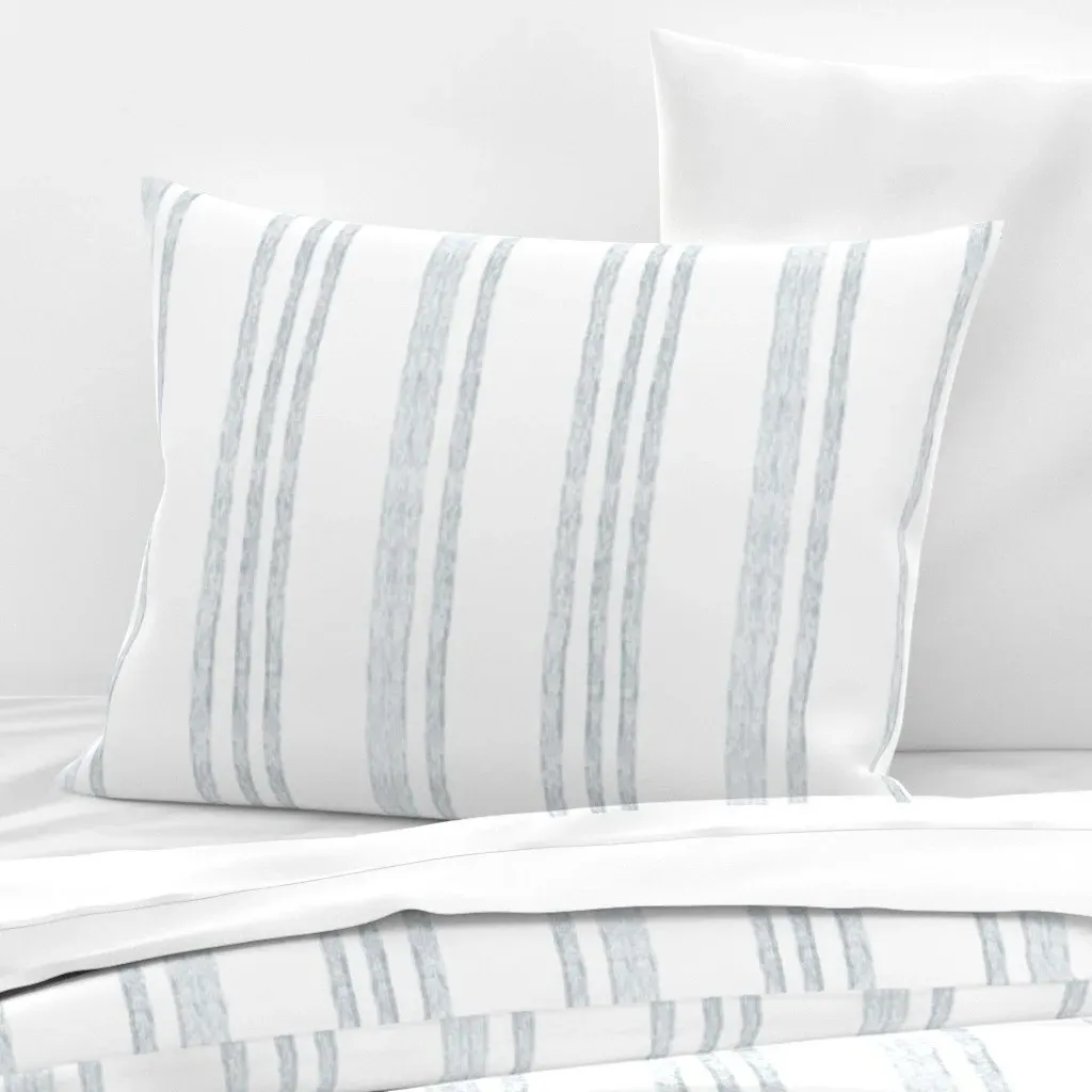 Vertical Stripe Textured Standard Pillow Cover - Light Gray, Cotton Sateen product