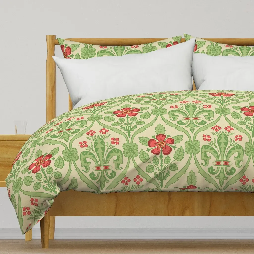 Very Large Gothic Revival Duvet Cover - Green product
