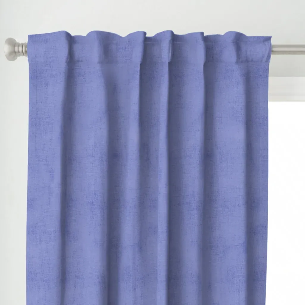 Very Peri Canvas Curtain Panel - Indigo alternate view